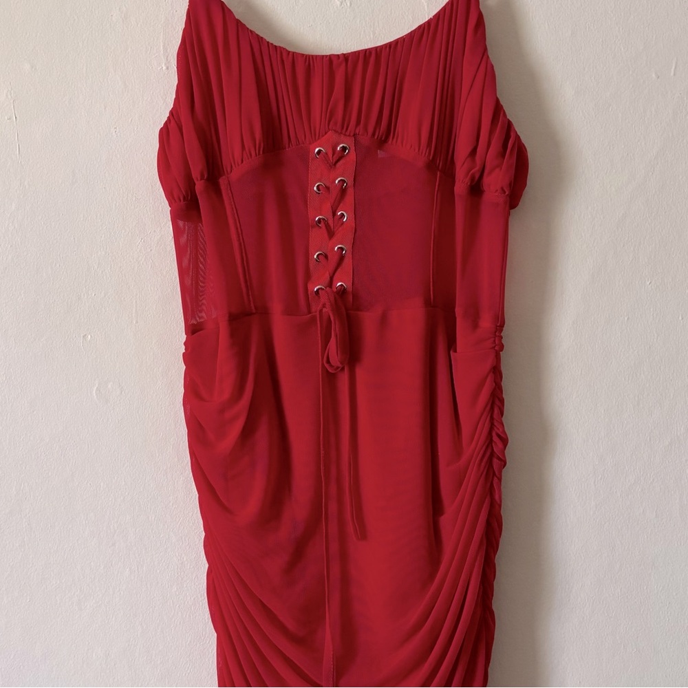 'Tiger Mist' Red Sheath Dress